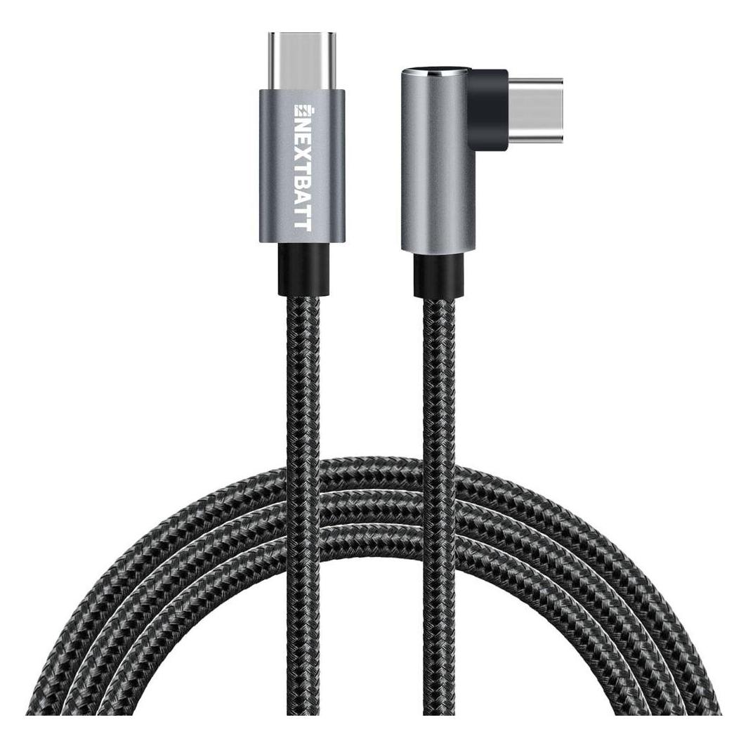 SIGN USB-C to USB-C angled cable 60W, 2m - Black (2 m, 60 W) (NB-ANGLEDCC2M)