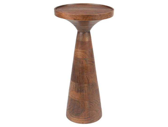 Zuiver Ronde Bijzettafel Floss Acaciahout, 28cm - Walnoot