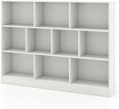 Modern 10 Cube Bookcase 4-Tier Freestanding Bookshelf Display Cabinet