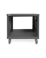 DIGITUS Universal 19-Zoll Equipment Rack mit Rollen 8HE Schwarz (DN-48000)