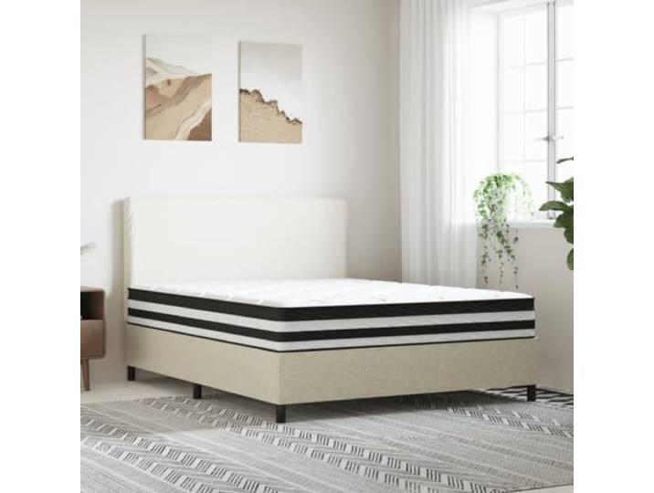 FDSAQOPT Matratze Taschenfederkern Mittel 160x200 cm 7 Liegezonen, atmungsaktiv, hautfreundlich, Schaumstoffschicht, Isolierschicht, Federschicht, waschbarer Bezug 40 °C