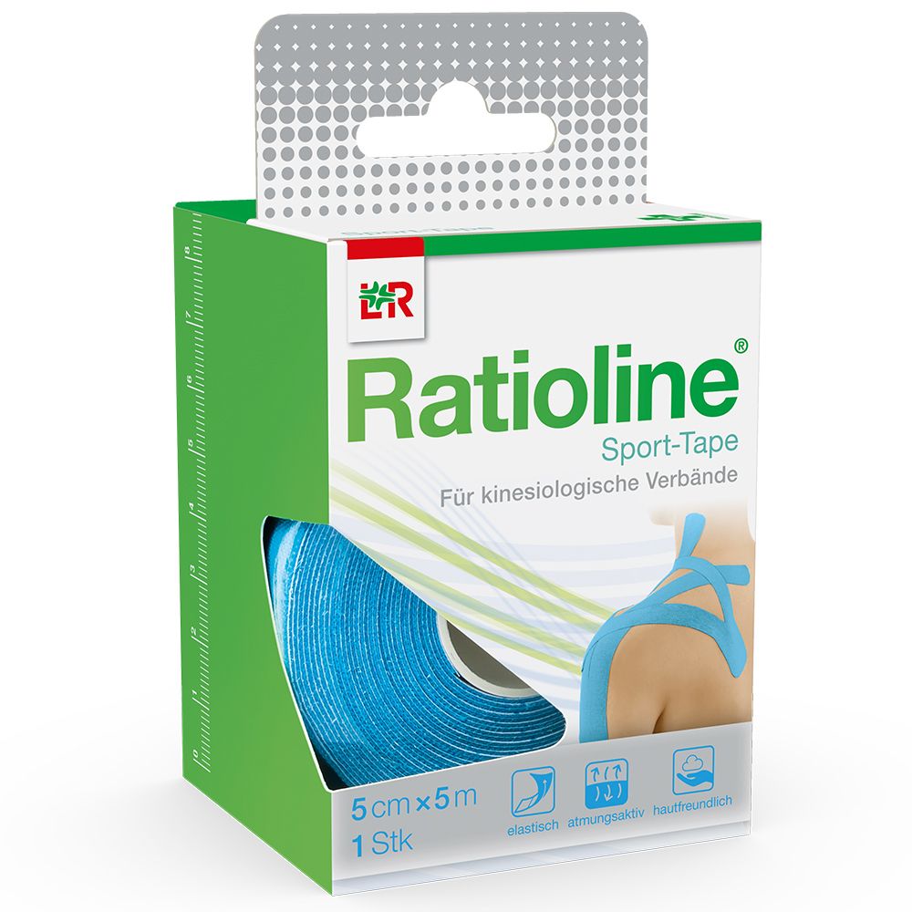 Ratioline Sport-Tape 5 cmx5 m türkis 1 St Pflaster