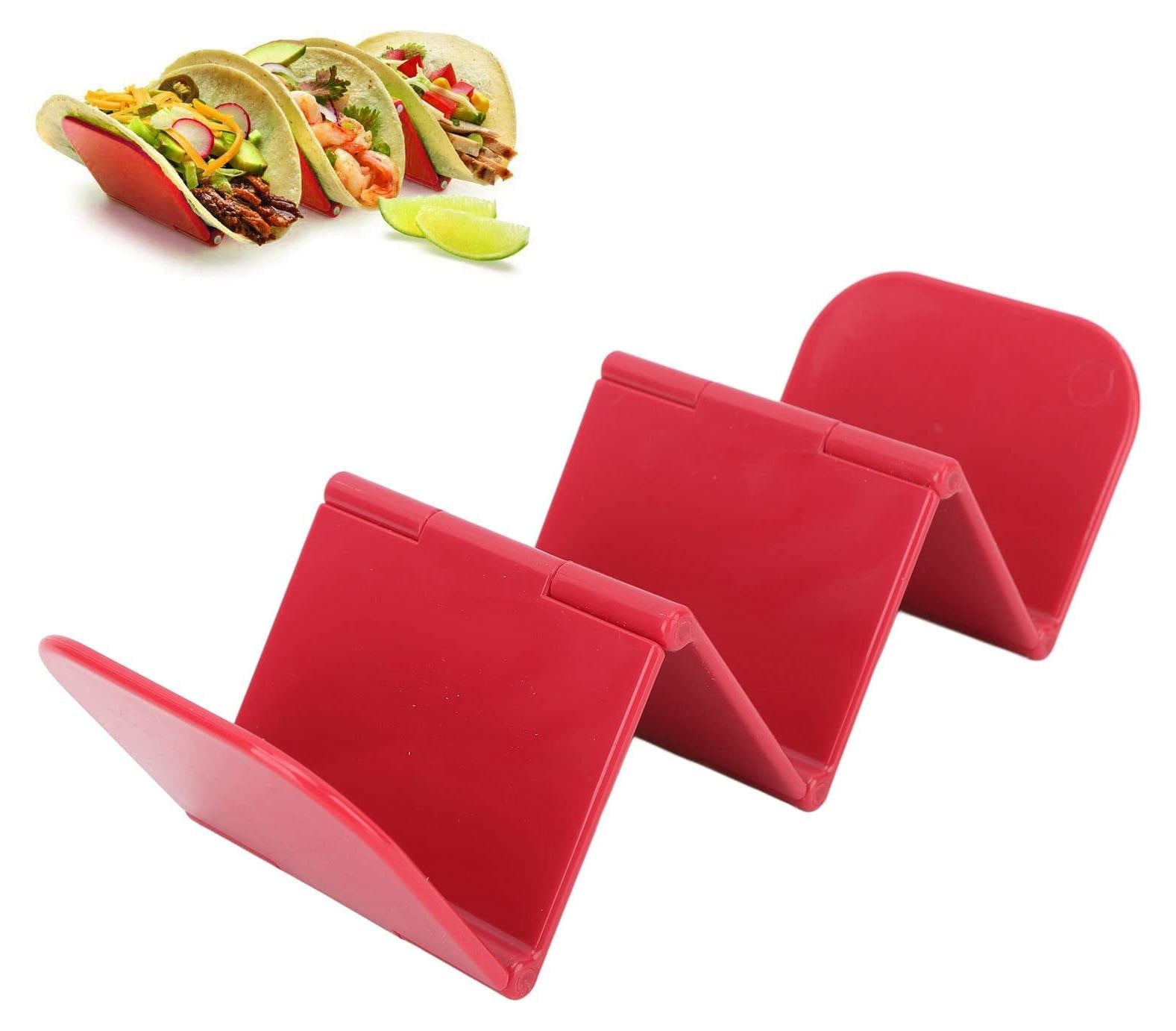 Dripio Inklapbare Taco-houder van ABS-kunststof, Rood