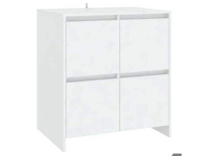 NOUVEAU Placard de rangement - Buffet de Cuisine - Armoire Bas vitrine - blanc - 70x41x75cm - Bois d'ingénierie 38166