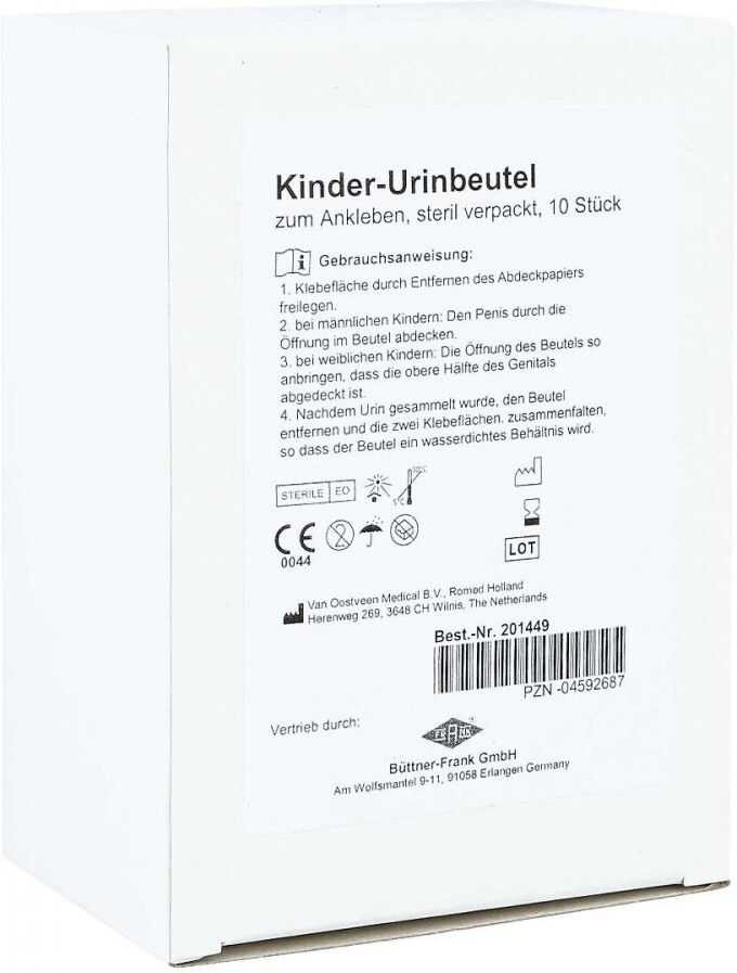Urin Auffangbtl. Kind steril 100 ml zur, zum Ankleben
