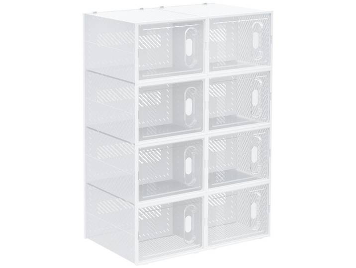 ComfortXL Schuhregal De-09390 Transparent, Kunststoff, 36x21x28 cm, Garderobe, Schuhaufbewahrung
