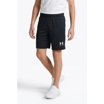 Trainingsshorts UNDER ARMOUR "UA Y CH. CORE SHORT für Jungen", Kinder, Gr. XL (164/170), N-Gr, schwarz (schwarz,, weiß), Obermaterial: 100% Polyester, Hosen, für Jungen, schnell trocknendes Material, bequeme Passform