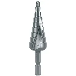 Ruko, Bohrereinsatz, Stufenbohrer Bit HSS, spiralgenutet mit Kreuzanschliff
