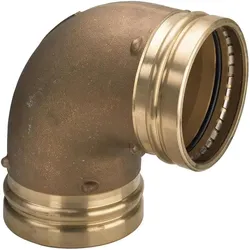 Viega, Zubehör Sanitärinstallation, Bogen Sanpress Rotguss 90Grad I/I mit SC-Contur 108,0mm