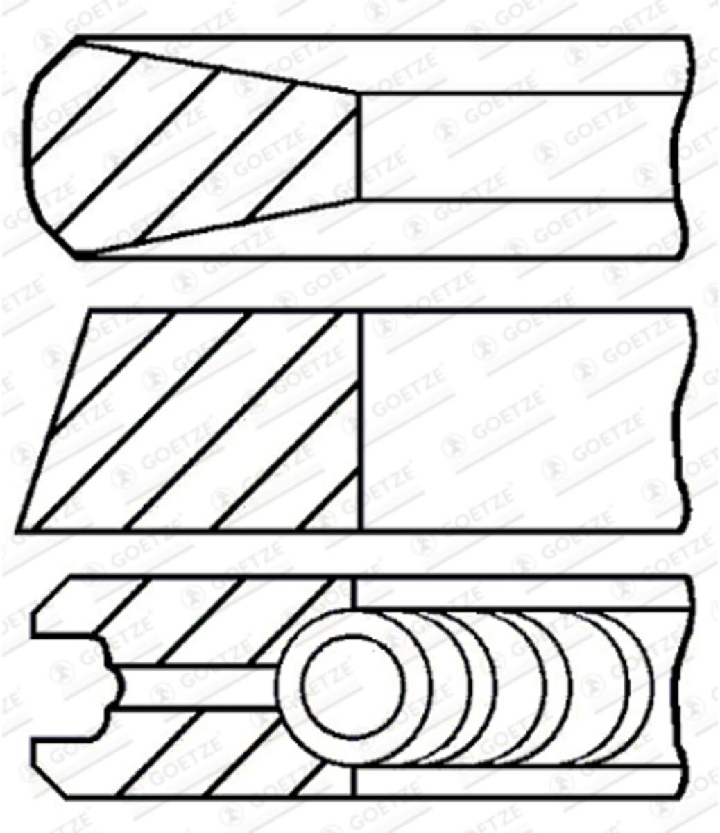 Engine Kolbenringsatz GOETZE 08-421606-00