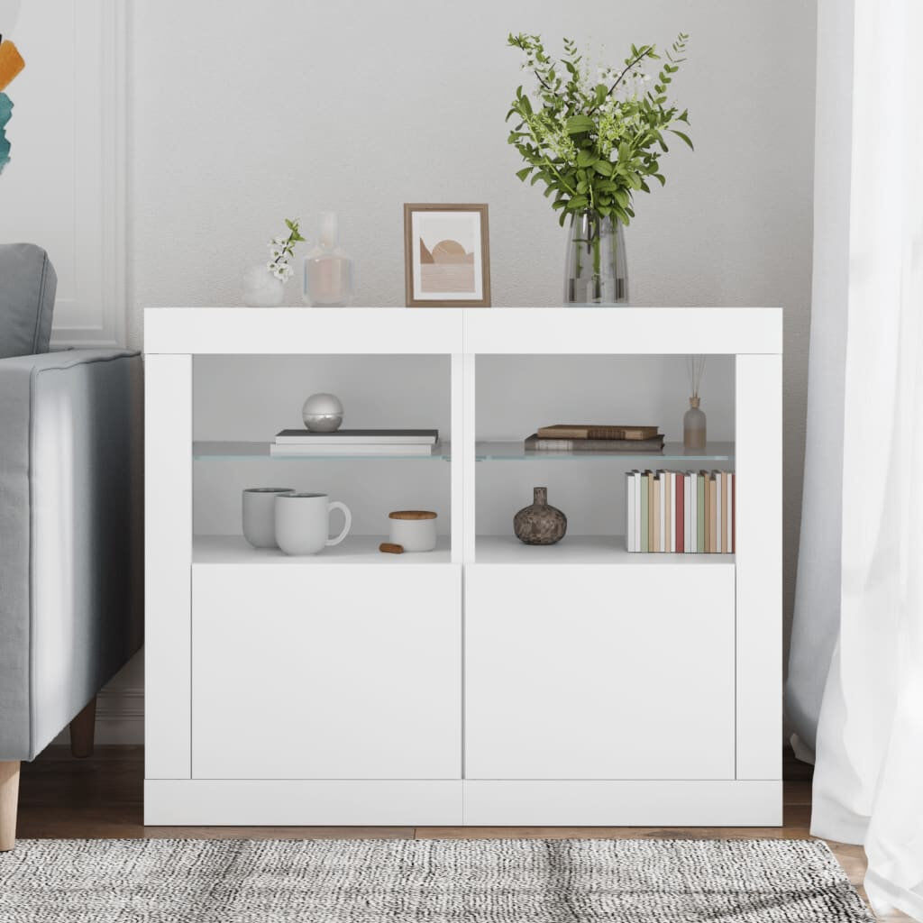 Metro Barlina Iron 1 - Door Standard Accent Cabinet White 67cm H X 104.14cm W X 37cm D