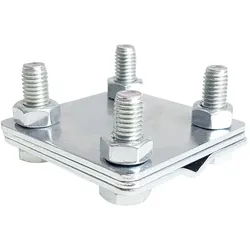 Erdungsverbinder Universalverbinder 4-Schraubig Blitzschutzgriff Uni-Erdungsklemme für Bandeisen M8 14.1 OC