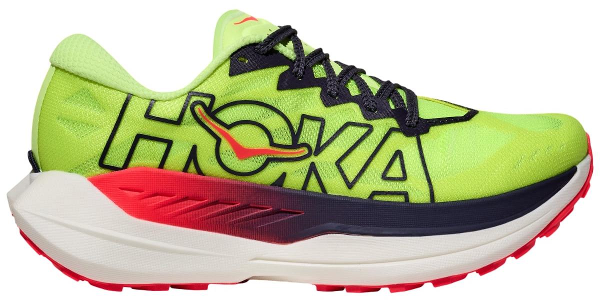 Damen Laufschuhe Hoka Rocket X Trail-Lime/Rot-36