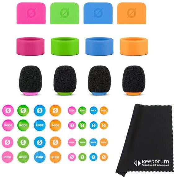 Rode Colors 2 identificatieset met microvezeldoek
