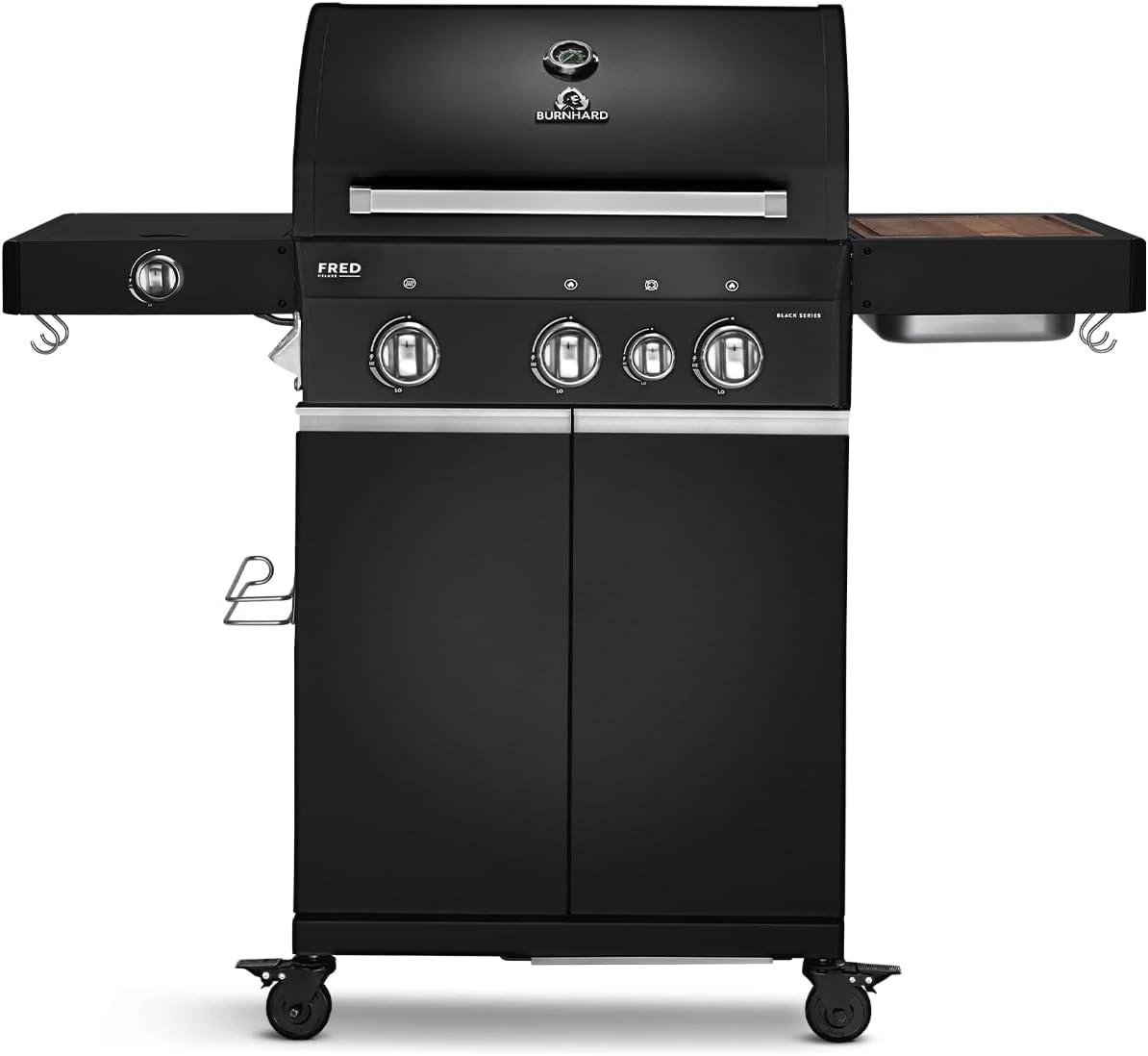 3-Pits Gasgrill - Gasgrill - Grill für den Außenbereich - Gasherd - Grillwagen - Infrarot-Heizstrahler mit 900°C
