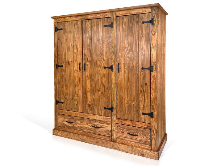 EVERGLADE Kleiderschrank, Material Massivholz, Kiefer