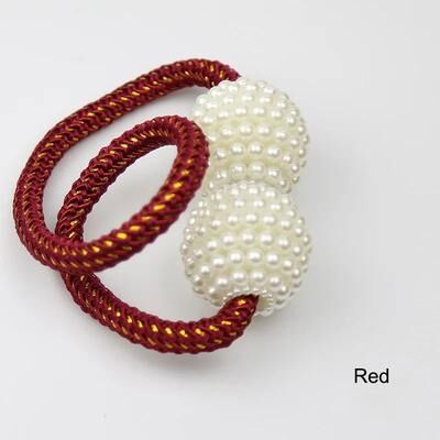 Uplift Treasures Pearl Magnetic Curtain Tieback Clip red