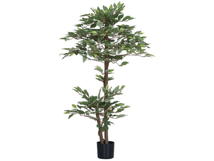 Outsunny Arbre Artificiel Plante Artificiel ficus Hauteur 1,5 m Tronc Branches Liane Lichen Feuilles Grand réalisme Pot Inclus