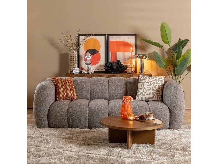 Bronx71 3-Sitzer Sofa Luca Bouclé braun/grau