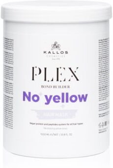 Kallos Plex No Yellow máscara para cabelo neutraliza tons amarelados 1000 ml. Plex No Yellow