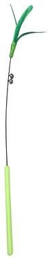 Inspired Living Interactive Feather Cat Teaser Wand With Sound green