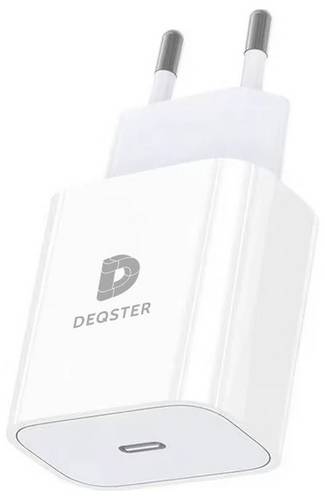 Deqster 30W USB-C Charger EU-Plug, 30 Watt, Whi USB Ladegerät 30W USB-C Weiß Steckdose Schnellladegerät