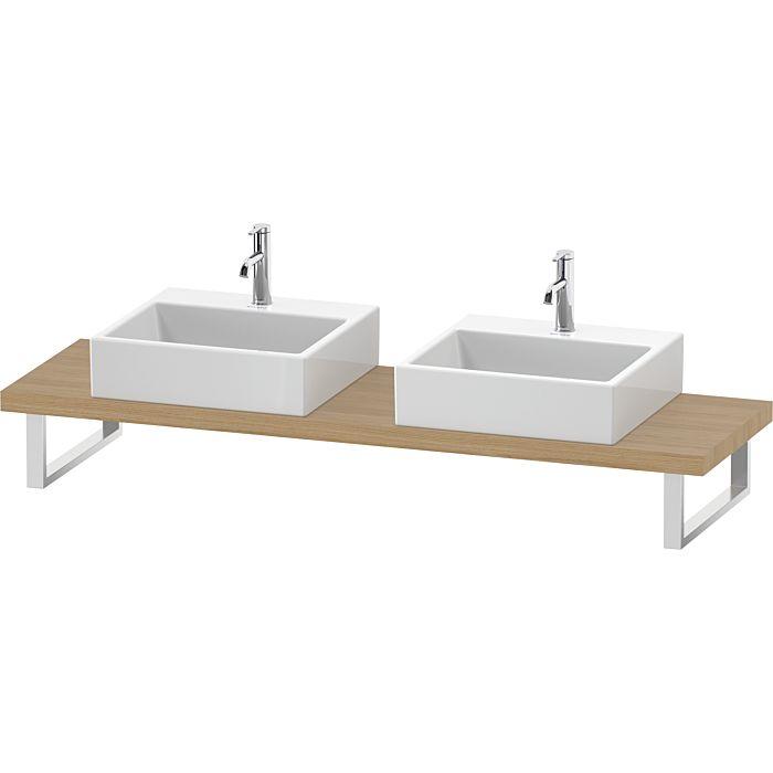 Duravit L-Cube Konsole LC101C03030 Stärke 4.5 cm, Eiche natur, für Aufsatzbecken, variabel
