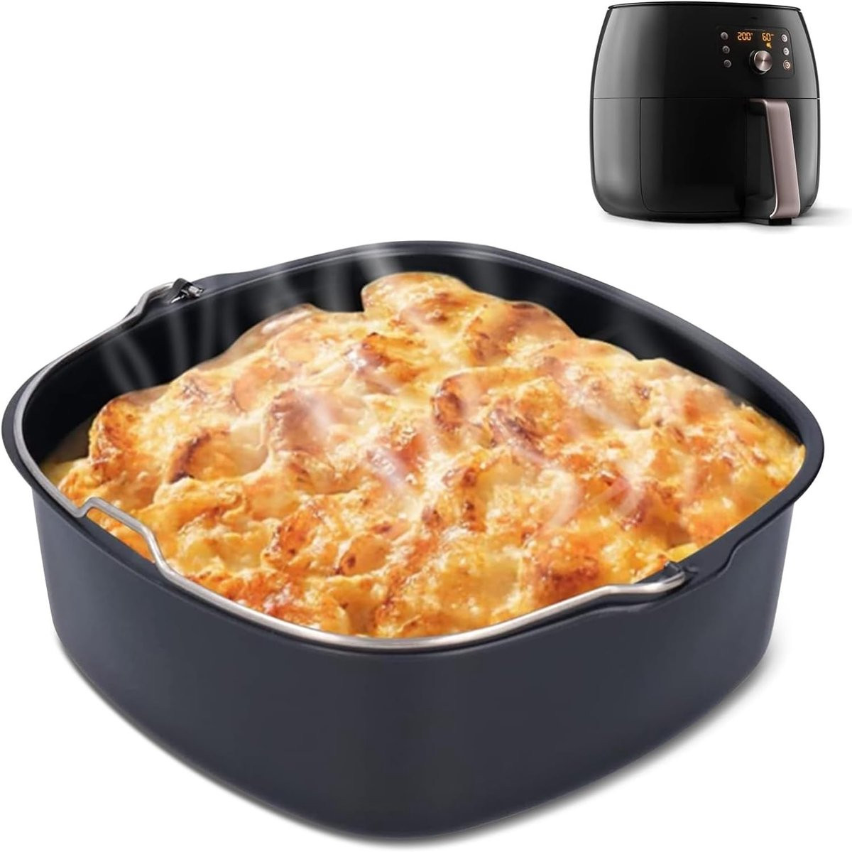 Back Kit voor Air Fryer Accessoires Set voor Grillen, Bakken en Koken - 22 cm
