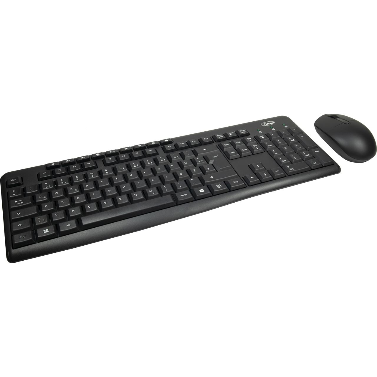 Inter-Tech KB-208 Deutsch 2.4 GHz und USB schwarz