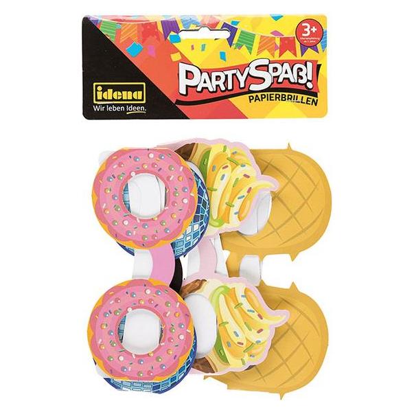Idena Partyspass Papierbrillen 4 Stück (4 Stk.) (40444)