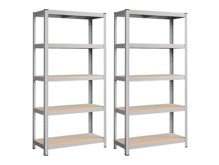 SONGMICS Boutloze Opbergrekken, Set van 2, 5 Verstelbare Planken