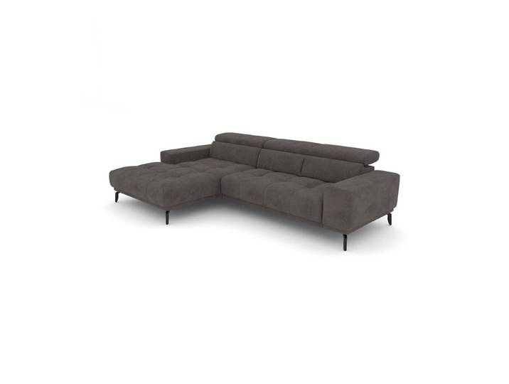 foamnova Ecksofa Uppsala, B 308 cm, mit Recamiere, klappbare Kopfstützen, Bis 6 Sitzplätze, klappbare Kopfstützen
