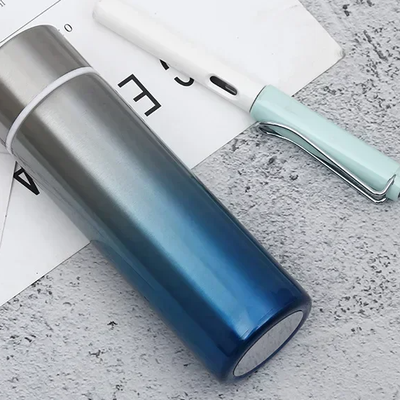 Cozy Casa Charm Mini Stainless Steel Thermos Leakproof Pocket Coffee Vacuum Flask blue B