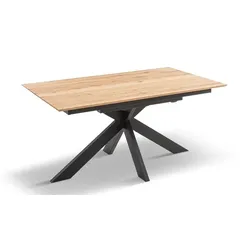 Esstisch mit Auszug Chico 160/245 x 90 cm Holz Wildeiche geölt 160