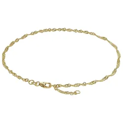 trendor 63263 Fußkettchen 333 Gold Singapur-Muster 2,2 mm breit