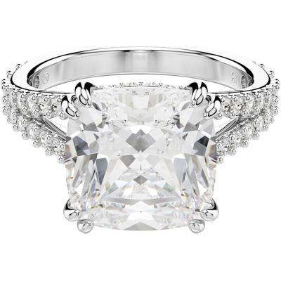 Fingerring SWAROVSKI "Schmuck Geschenk Stilla Ring" Gr. 52, silber (metallfarben, kristallweiß), Fingerringe, Damen, 52, Metall, Fingerring, mit Swarovski Zirkonia (synth.)