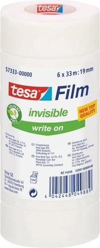 tesa INVISIBLE Klebefilm matt 19,0 mm x 33,0 m 6 Rollen