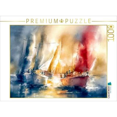 CALVENDO Puzzle Dynamik in Blau, Gelb und Rot | 1000 Teile Lege-Größe 64x48cm Foto-Puzzle für glückliche Stunden, Sonstige von , Calvendo Puzzle