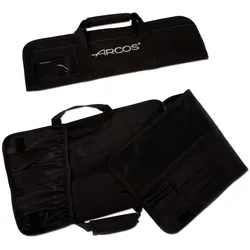 Arcos Messer Roll Bag - Messer Rolltasche zu 4 Stück - 100% Polyester 460 x 275 mm - Farbe Schwarz (MESSER NICHT ENTHALTEN)