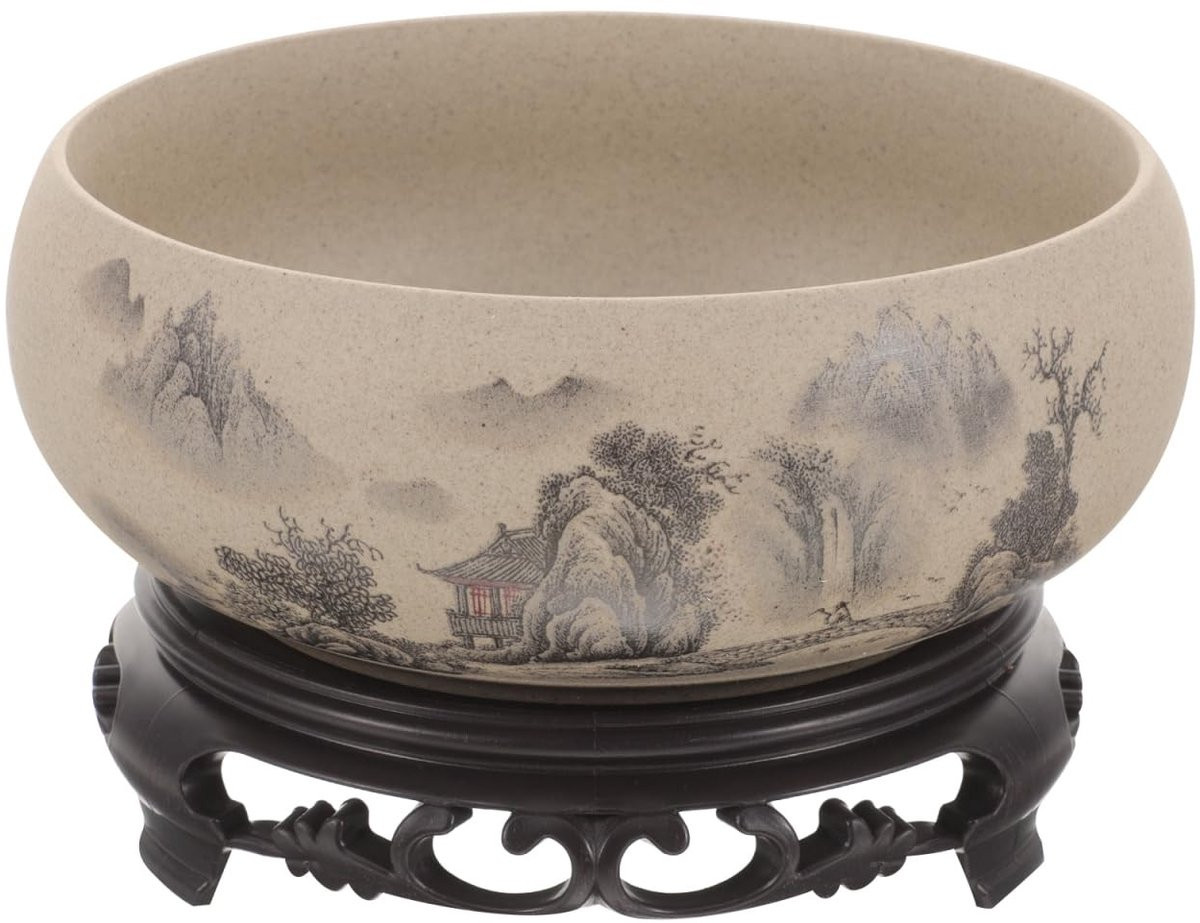 Dailygoody Grote Keramische Succulent Potten - Decoratieve Bloemenvaas en Oosterse Bonsai Kom voor Binnengebruik