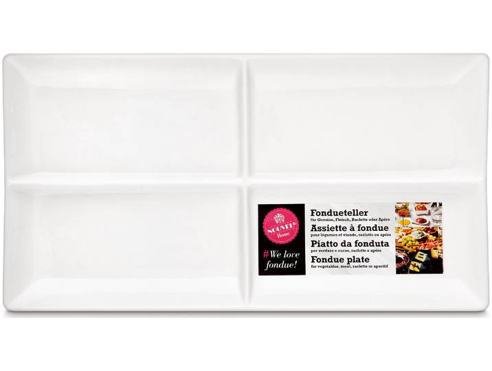 Fondueteller für Gemüse und Fleisch Quattro