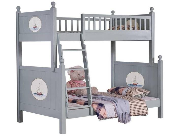 Xlmoebel Etagenbett Elegantes Hochbett mit Spielbereich und moderner Verarbeitung (Hochbett, 1-St., Etagenbett), Hergestellt in Europa