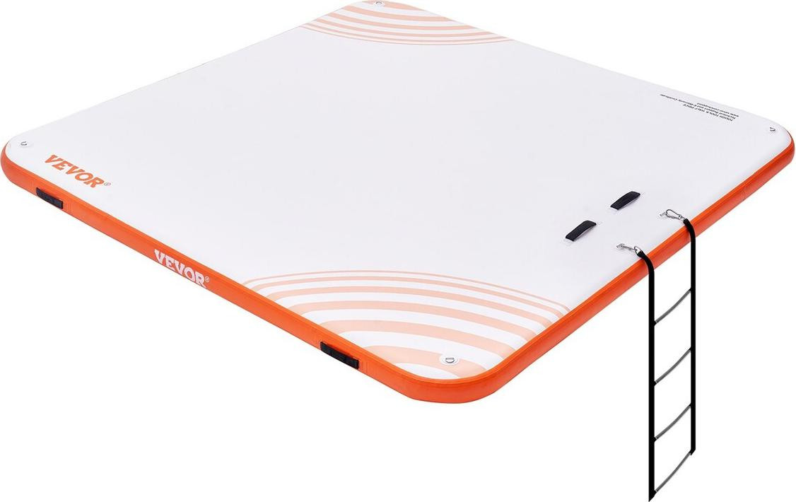 VEVOR Opblaasbaar drijvend platform inclusief ladder, 3 x 3 meter