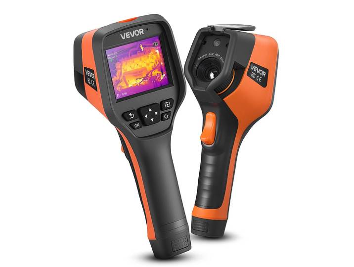 Caméra thermique VEVOR\, résolution 384x288 IR\, imageur thermique avec caméra de vision 5 MP\, fréquence de rafraîchissement 30 Hz\, imageur infrarouge avec écran tactile 3\,5 pouces\, -20 à 50 °C\, prise en charge WLAN