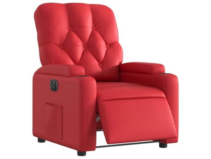 vidaXL Relaxsessel Elektrisch Rot Kunstleder