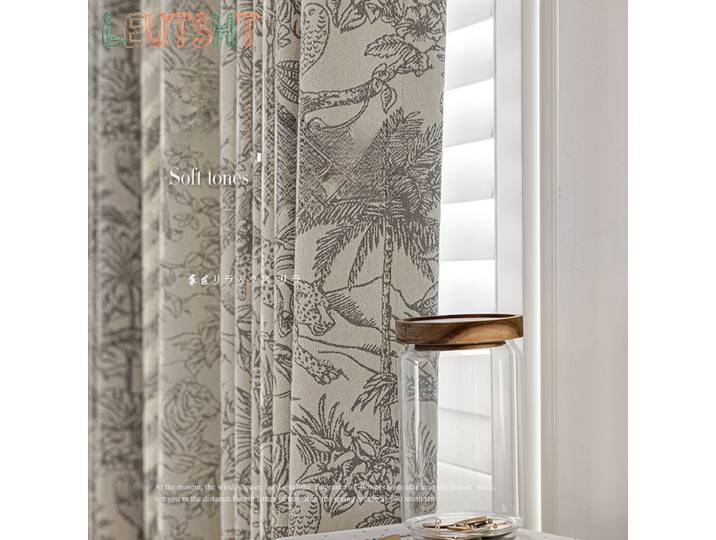 Rideaux occultants en Chenille Jacquard Double face, modernes et simples, américains, pour salon de luxe, décoration de fenêtre de chambre à coucher