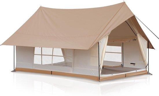 Unyqoos KingCamp C2 Wandzelt - Familienzelt für 4-5 Personen, Panorama-Dach, 210 g Polyester-Baumwolle, 3,4×2,4×2,1 m, 11,8 kg