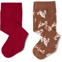 Tchibo - 2 Paar Baby-Strumpfhosen - Baby - Gr. 74/80 - rot