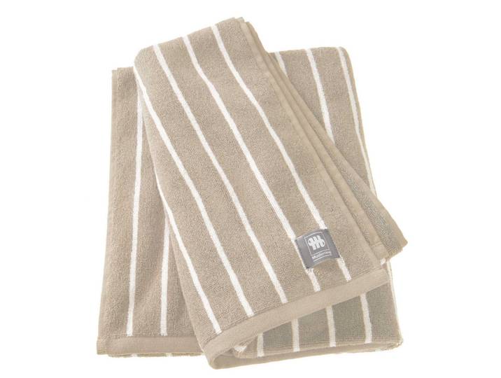 Musterring Duschtuch Needlestripe, Beige, 70x140 cm, Heimtextilien, Badtextilien, Badetücher