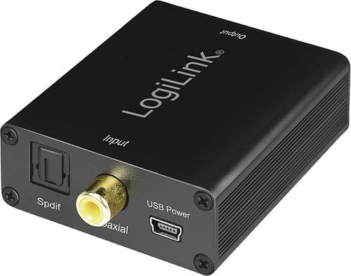 LogiLink CA0101 Toslink / Cinch / Klinke Audio Adapter [1x Toslink-Buchse (ODT), Cinch-Buchse - 1x Cinch-Buchse, Cinch-Buchse
